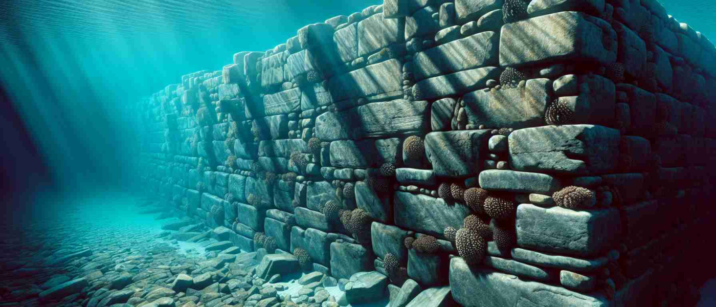 Megaestrutura Idade da Pedra Mar Báltico muro