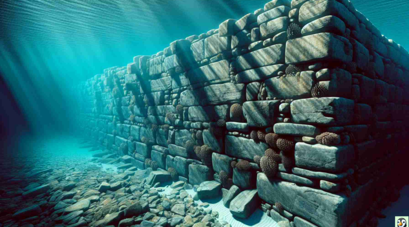 Megaestrutura Idade da Pedra Mar Báltico muro
